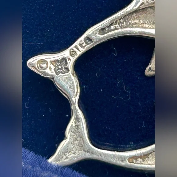 Silver Dolphin Earrings - Picture 6 of 8